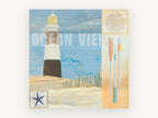 Ocean View Beacon, coastal canvas wall art print, front view