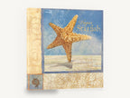 Sugar Starfish Panel, sugar starfish coastal illustration, coastal canvas wall art print ready to hang