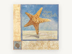 Sugar Starfish Panel, coastal canvas wall art print, front view