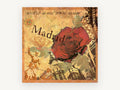 Madrid Rose Collage, floral canvas wall art print, front view