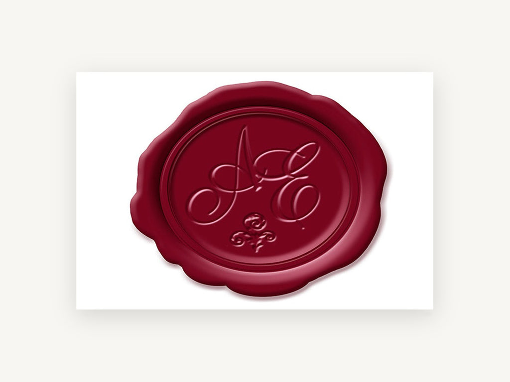 Burgundy Wax Seal, kitchen canvas wall art print, front view