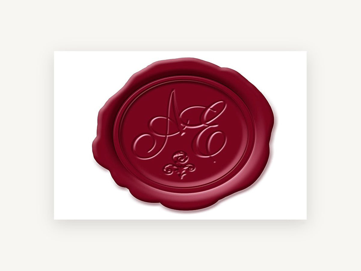 Burgundy Wax Seal, kitchen canvas wall art print, front view