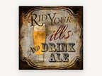 Rid Your Ills Ale, kitchen canvas wall art print, front view