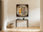 Rid Your Ills Ale kitchen canvas print on the wall of a hallway