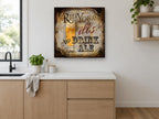 Rid Your Ills Ale kitchen canvas print on the wall of a kitchen