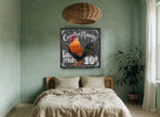 Country Mornings Rooster animal canvas print on the wall of a bedroom