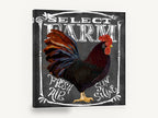Chalkboard Rooster Farm Sign, rooster chalkboard typography illustration, animal canvas wall art print ready to hang