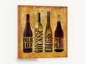 Four Wine Varietals, wine bottles typography varietals kitchen, kitchen canvas wall art print ready to hang