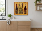 Four Wine Varietals kitchen canvas print on the wall of a kitchen