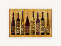 Cellar Lineup, kitchen canvas wall art print, front view