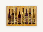 Cellar Lineup, kitchen canvas wall art print, front view