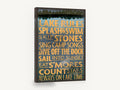 Lake Time Typography, lake rules typography sign, landscape canvas wall art print ready to hang