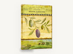 Tuscan Olive Branch, olive branch vintage tuscan label, floral canvas wall art print ready to hang