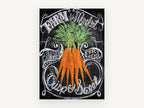 Farm Market Carrots, floral canvas wall art print, front view