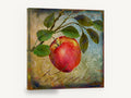 Orchard Apple Pomme, red apple branch botanical kitchen, kitchen canvas wall art print ready to hang