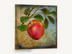 Orchard Apple Pomme, red apple branch botanical kitchen, kitchen canvas wall art print ready to hang