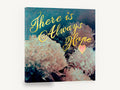 Always Hope Chrysanthemums, pink chrysanthemum hope quote, floral canvas wall art print ready to hang