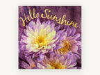 Purple Chrysanthemum Sunshine, floral canvas wall art print, front view