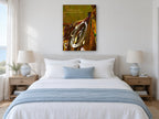 Saddle and Lasso Quote animal canvas print on the wall of a bedroom
