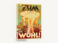 Beer Glasses Zum Wohl, vintage beer glasses wheat poster, floral canvas wall art print ready to hang