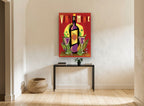 Vins Du Monde Poster kitchen canvas print on the wall of a hallway