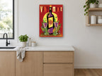 Vins Du Monde Poster kitchen canvas print on the wall of a kitchen