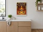 Amazon Queen Beer kitchen canvas print on the wall of a kitchen