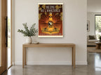 Amazon Queen Beer kitchen canvas print on the wall of a entry hall