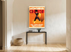 Monsieur Fromage Poster kitchen canvas print on the wall of a hallway