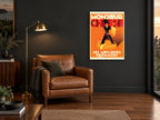 Monsieur Fromage Poster kitchen canvas print on the wall of a charcoal living room