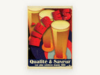 Bières Qualité Saveur, kitchen canvas wall art print, front view