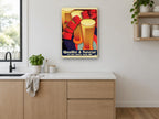 Bières Qualité Saveur kitchen canvas print on the wall of a kitchen