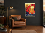 Bières Qualité Saveur kitchen canvas print on the wall of a charcoal living room