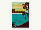Summer Lovin' Lagoon, coastal canvas wall art print, front view