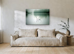 Still Water Shoots landscape canvas print on the wall of a living room