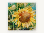 Sunflower in Full Face, floral canvas wall art print, front view