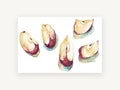 Five Apple Slices, kitchen canvas wall art print, front view