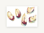 Five Apple Slices, kitchen canvas wall art print, front view
