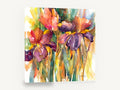 Iris Trio Glow, iris flowers watercolour floral art, floral canvas wall art print ready to hang