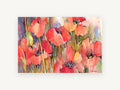 Poppy Field Glow, floral canvas wall art print, front view