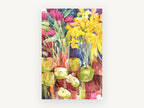 Tulips Daffodils and Apples, floral canvas wall art print, front view