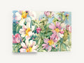 Garden Peony Burst, pink peony watercolour floral garden, floral canvas wall art print ready to hang