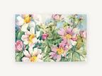 Garden Peony Burst, floral canvas wall art print, front view