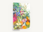 Orchard Table Bouquet, fruit and flower bouquet watercolour, floral canvas wall art print ready to hang
