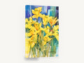 Sunlit Daffodil Bunch, yellow daffodils watercolour floral, floral canvas wall art print ready to hang