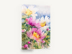 Peony Garden Bloom, pink and white peony watercolour floral, floral canvas wall art print ready to hang