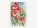 Poppy Field Bloom, floral canvas wall art print, front view