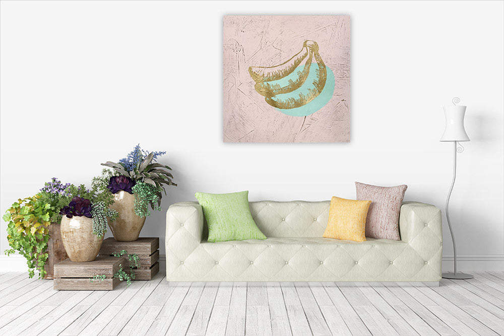 A Banana Wall Art Print on the wall