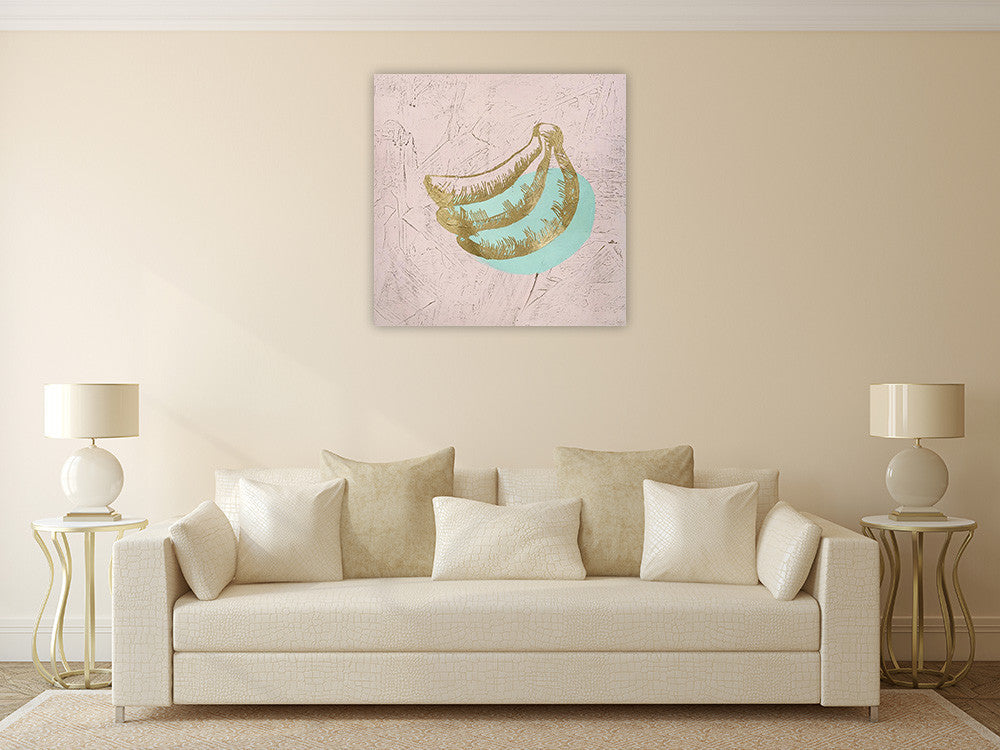 A Banana Wall Art Print on the wall