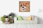 A Croissant Wall Art Print on the wall